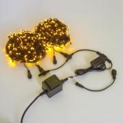 Светодиодная гирлянда Луч 2х25м 50м 500LED теплый белый с мерцанием 05-1908