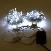 Светодиодная гирлянда Луч 2х25м 50м 500LED холодный белый с мерцанием 08-1569