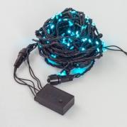 Светодиодная гирлянда Нить 10м 100LED бирюзовая с мерцанием 05-603