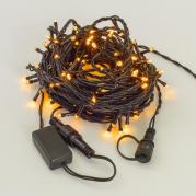 Светодиодная гирлянда Нить 10м 100LED желтая с мерцанием 05-598