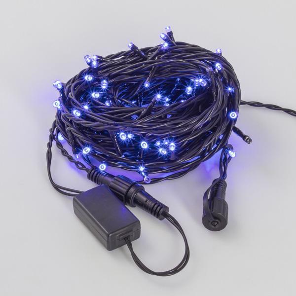 Светодиодная гирлянда Нить 10м 100LED синяя с мерцанием 05-596