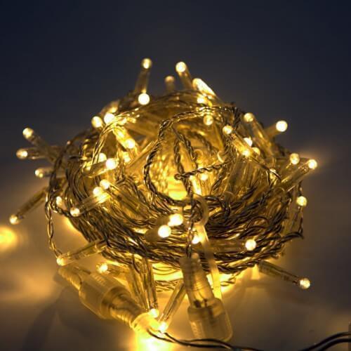 Светодиодная гирлянда Нить 10м 100LED теплый белый с мерцанием 05-1951