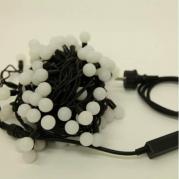 Светодиодная гирлянда Шарики 10м 100LED холодный белый без мерцания 05-1921