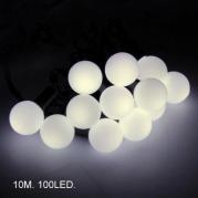 Светодиодная гирлянда Шарики 10м 100LED холодный белый без мерцания 05-1921