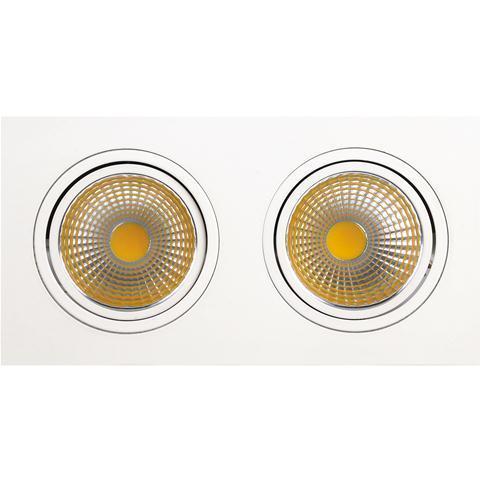 Встраиваемый светодиодный светильник Horoz 2X10W 2700К белый 016-022-0020 (HL6712L)