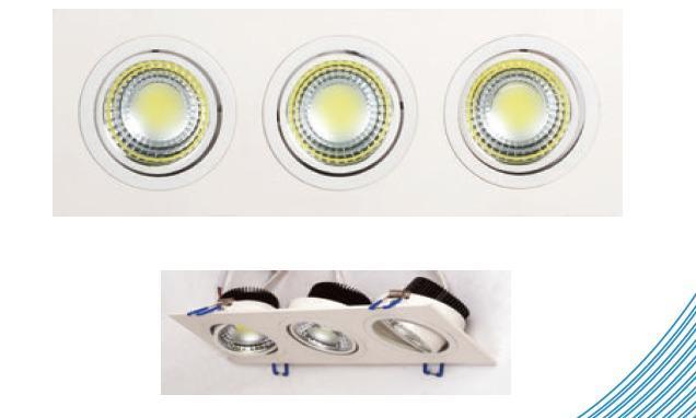 Встраиваемый светодиодный светильник Horoz 3X5W 2700К белый 016-021-0015 (HL6703L)
