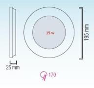 Встраиваемый светодиодный светильник Horoz Slim-15 15W 2700K 056-003-0015