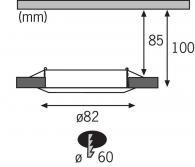 Встраиваемый светодиодный светильник Paulmann EBL Set Led 3952