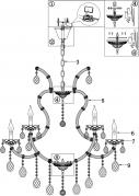Подвесная люстра Maytoni Doris DIA881-PL-15-G