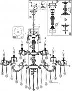 Подвесная люстра Maytoni Monica DIA882-PL-30-G