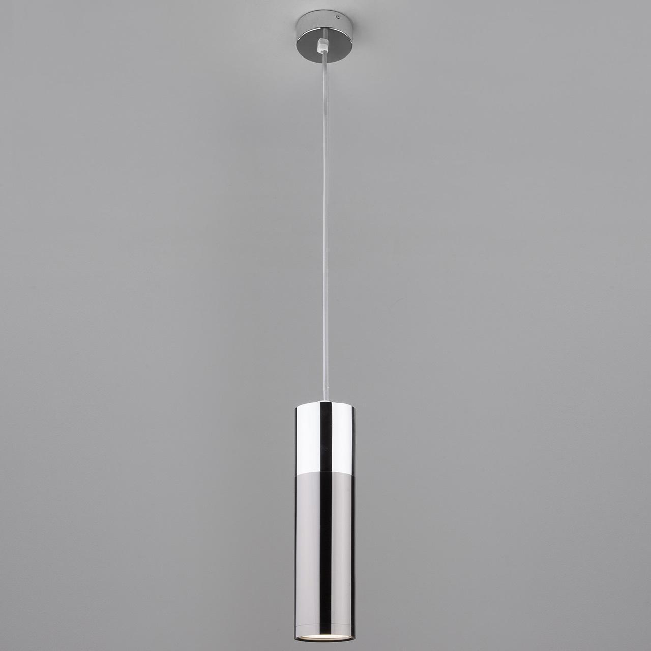 Подвесной светильник Eurosvet Double Topper 50135/1 LED хром/черный жемчуг