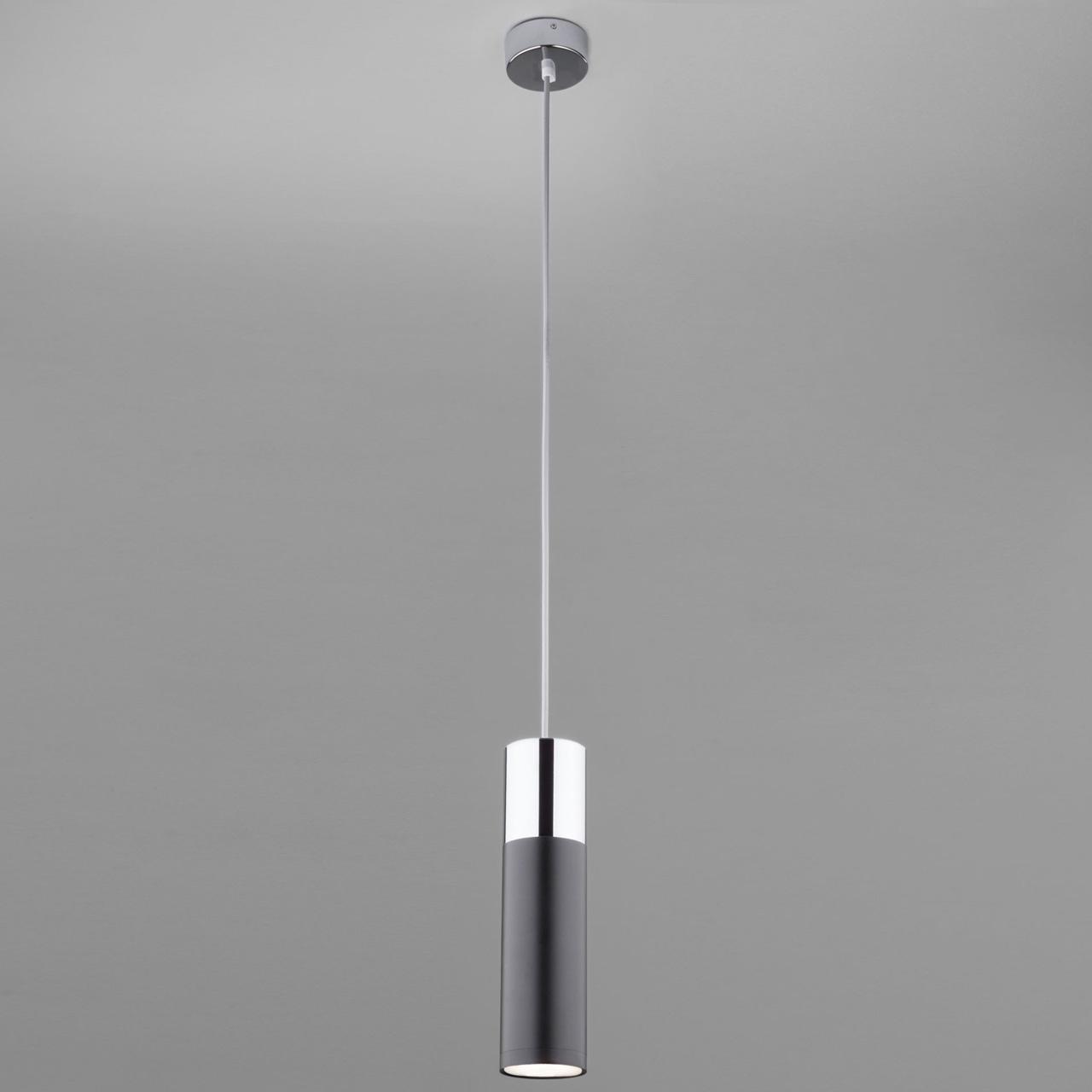 Подвесной светильник Eurosvet Double Topper 50135/1 LED хром/черный