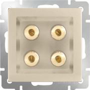 Акустическая розетка х4 шампань WL11-AUDIOx4 4690389124495