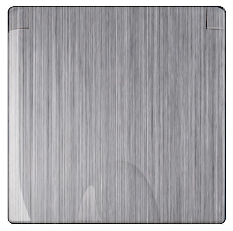 Розетка с заземлением с защитной крышкой и шторками глянцевый никель WL02-SKGSC-01-IP44 4690389119637