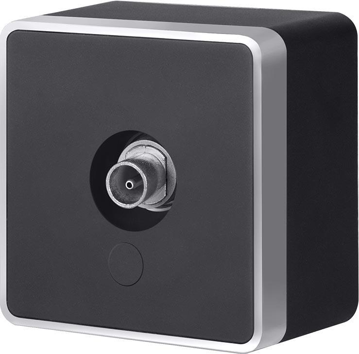 ТВ-розетка оконечная Gallant черный с серебром WL15-21-01 4690389115943