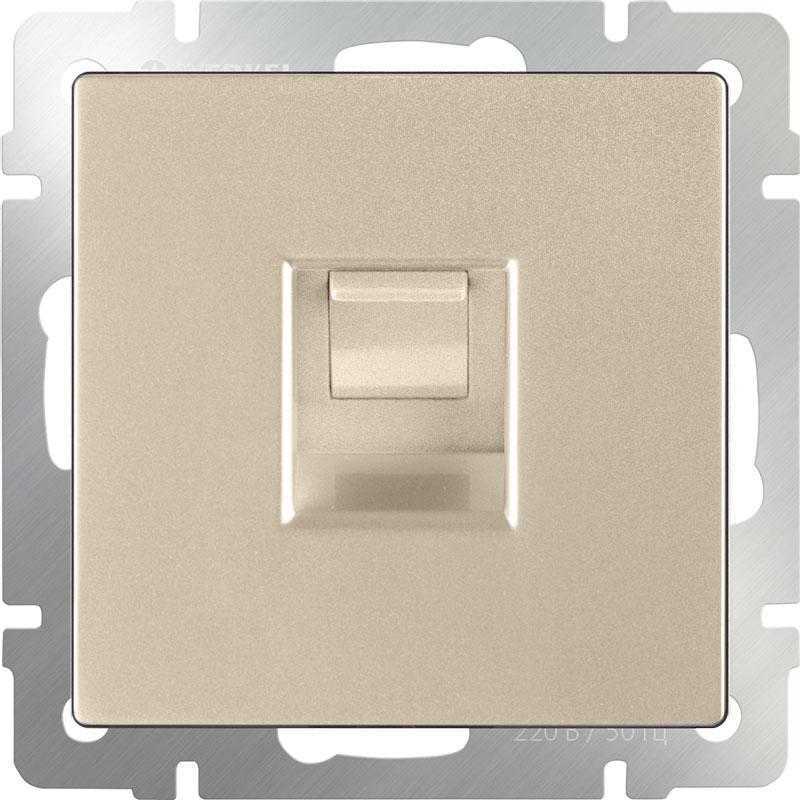 Телефонная розетка RJ-11 шампань WL11-RJ-11 4690389124525