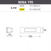 Уличный светодиодный светильник Fumagalli Nina 7C1.000.000.WXK1L