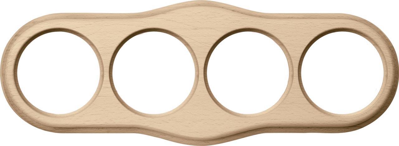 Рамка Legend Wave на 4 поста светлый бук WL20-frame-04 4690389117329