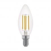 Лампа светодиодная филаментная диммируемая E14 3,5W 2700К прозрачная 11704