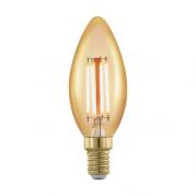 Лампа светодиодная филаментная диммируемая E14 4W 1700К золотая 11698