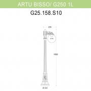 Уличный фонарь Fumagalli Artu Bisso/G250 1L G25.158.S10.BYE27