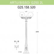 Уличный фонарь Fumagalli Artu Bisso/G250 2L G25.158.S20.BYE27