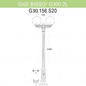Уличный фонарь Fumagalli Gigi Bisso/G300 2L G30.156.S20.BYE27