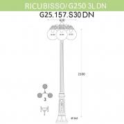 Уличный фонарь Fumagalli Ricu Bisso/G250 3Ldn G25.157.S30.BYE27DN