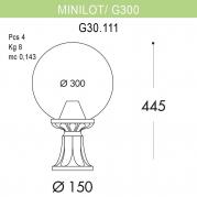 Уличный светильник Fumagalli Minilot/G300 G30.111.000.BXE27
