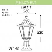 Уличный светильник Fumagalli Minilot/Rut E26.111.000.BXF1R