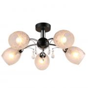Потолочная люстра IDLamp Agnes 843/5PF-Blackchrome