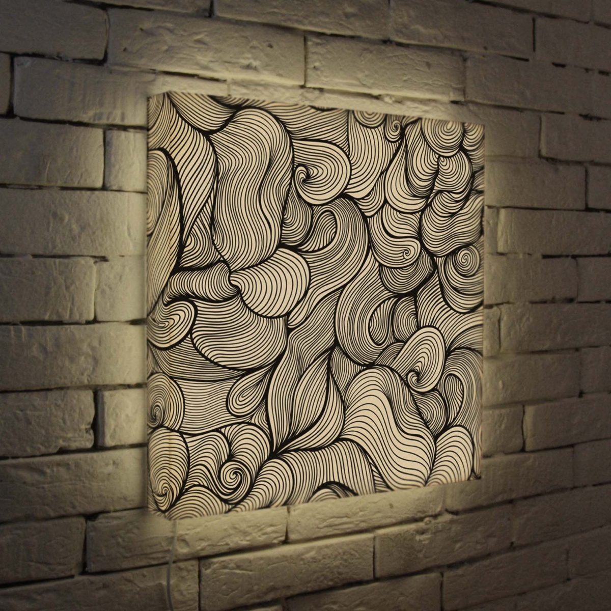 Лайтбокс Абстракция  волны 45x45-119