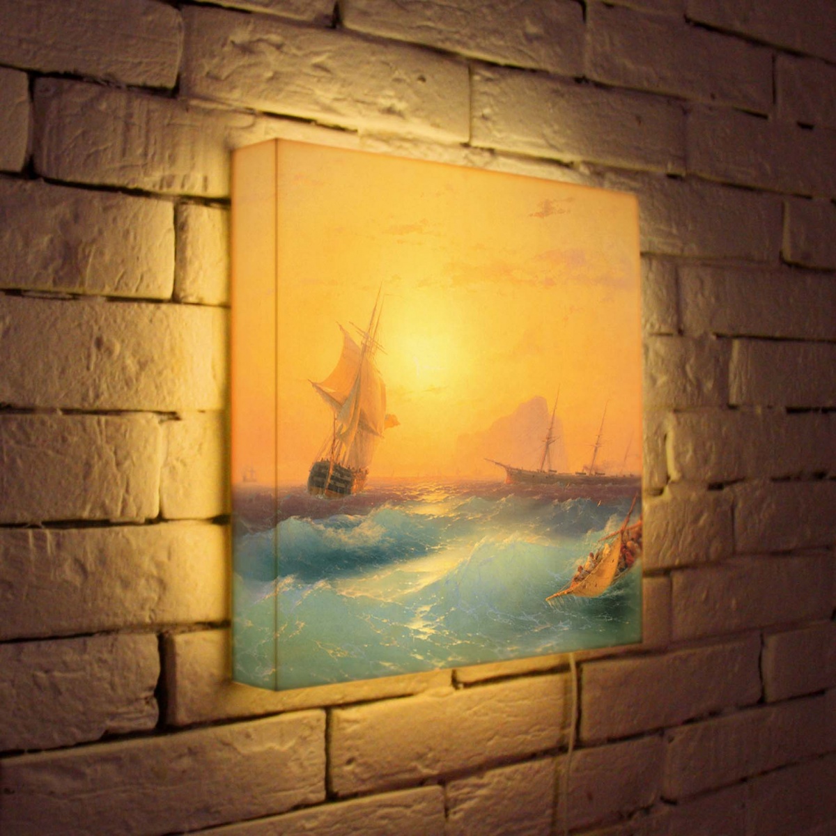 Лайтбокс Айвазовский Гибралтар 35x35-131