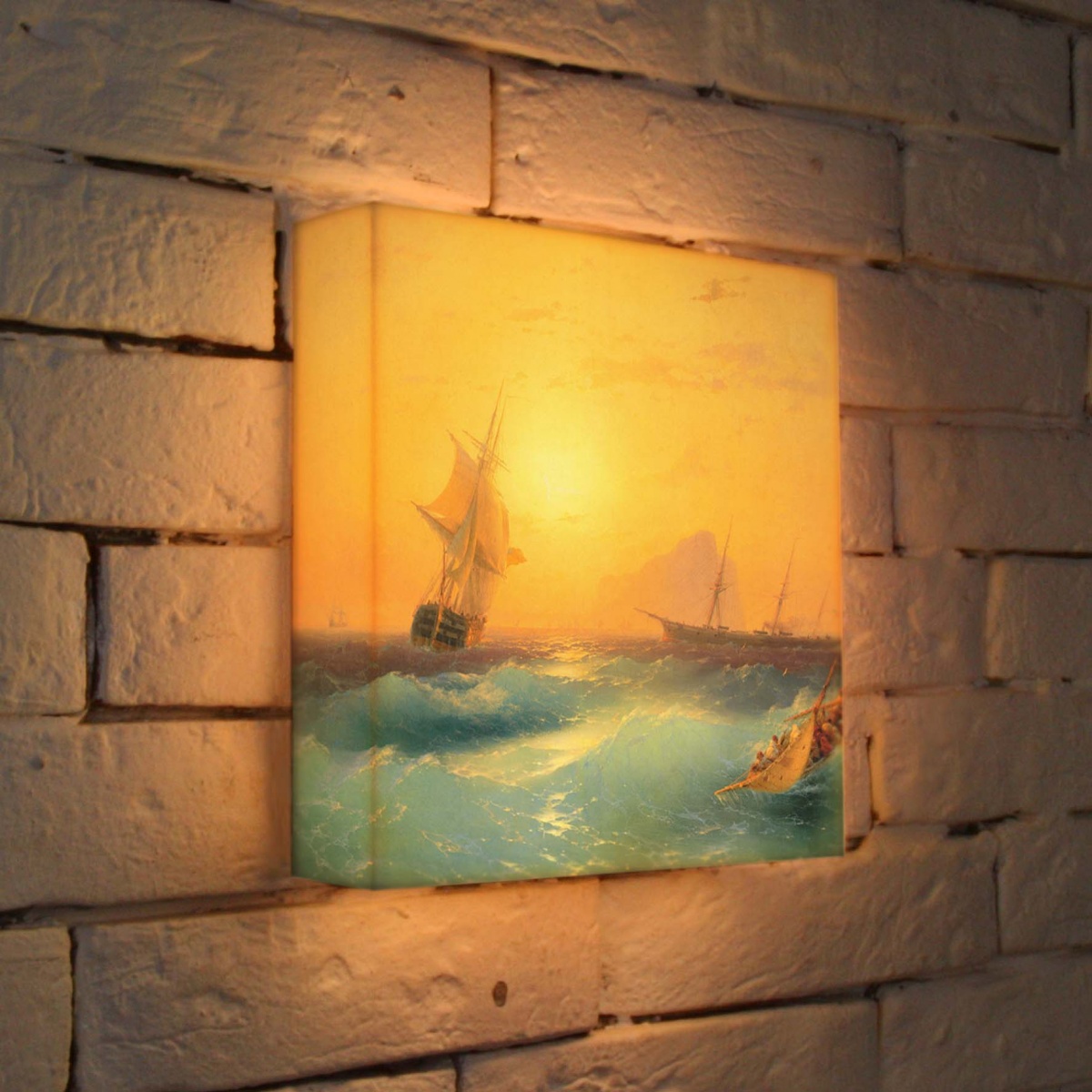 Лайтбокс Айвазовский Гибралтар 25x25-131
