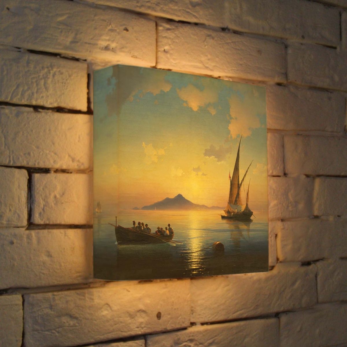 Лайтбокс Айвазовский Неаполь 25x25-040