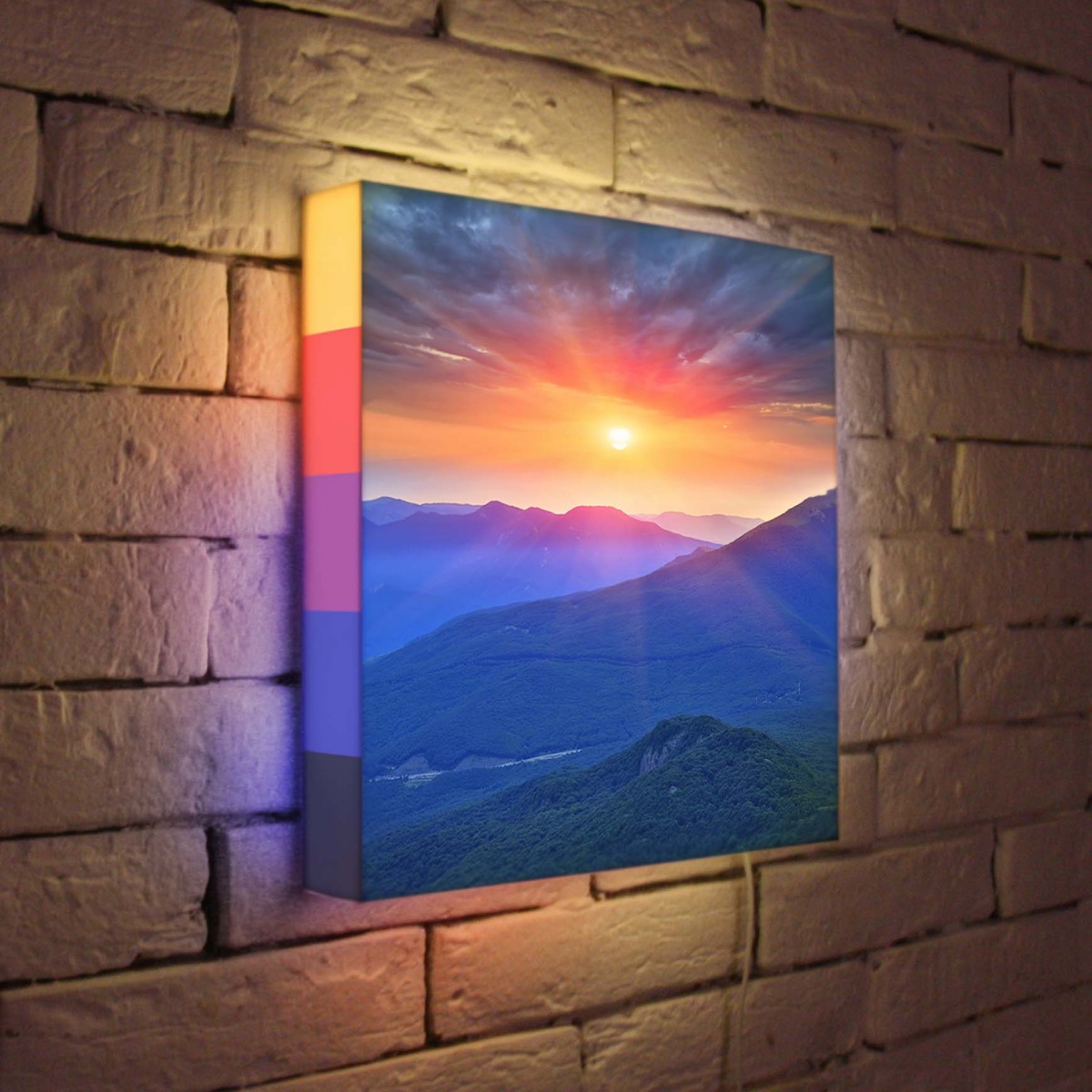 Лайтбокс Горный рассвет 35x35-099