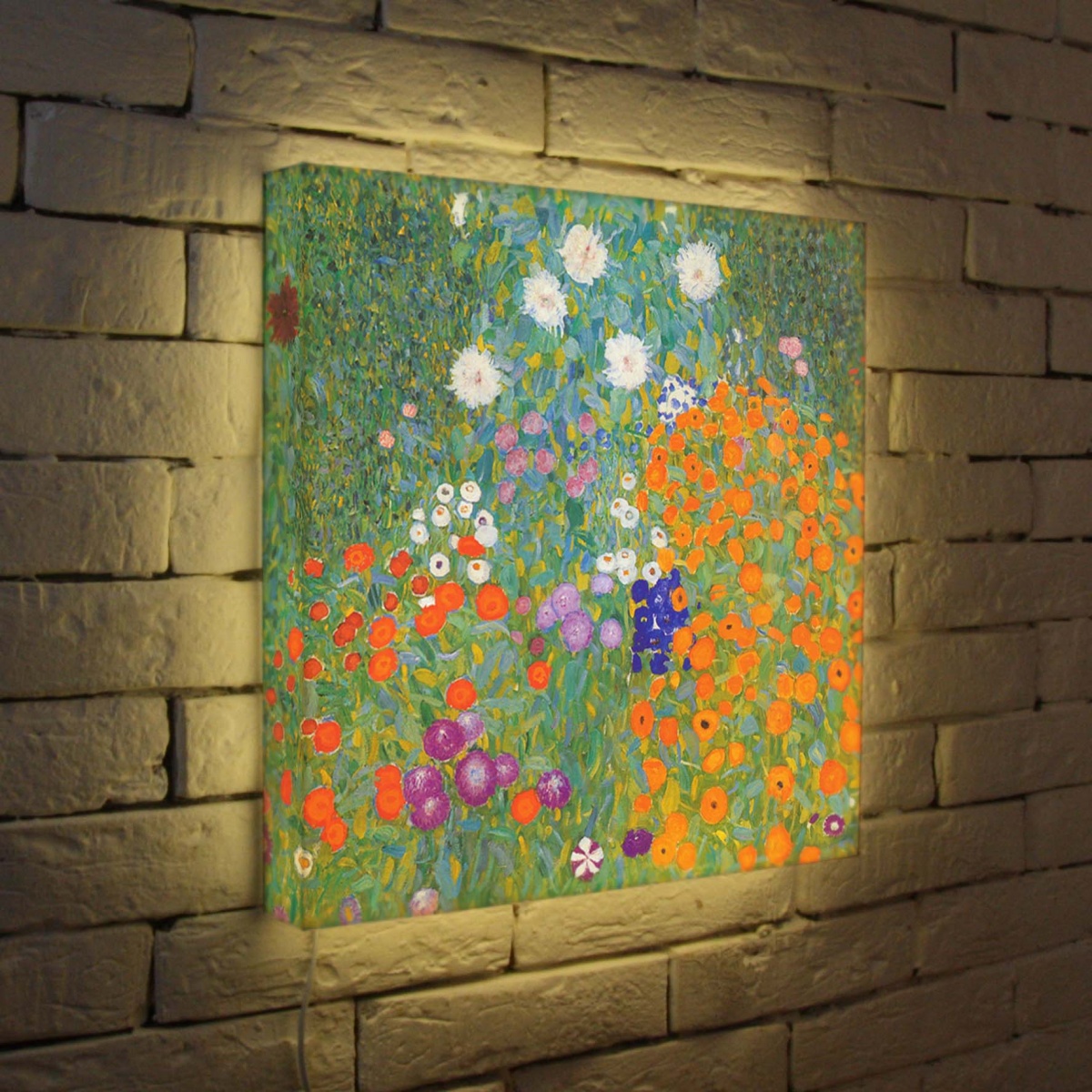 Лайтбокс Густав Климт Цветы 45x45-038