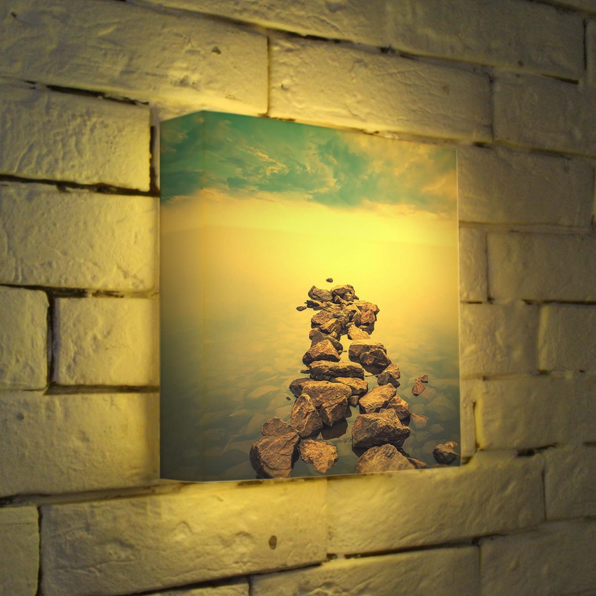 Лайтбокс Дорога в море 25x25-016