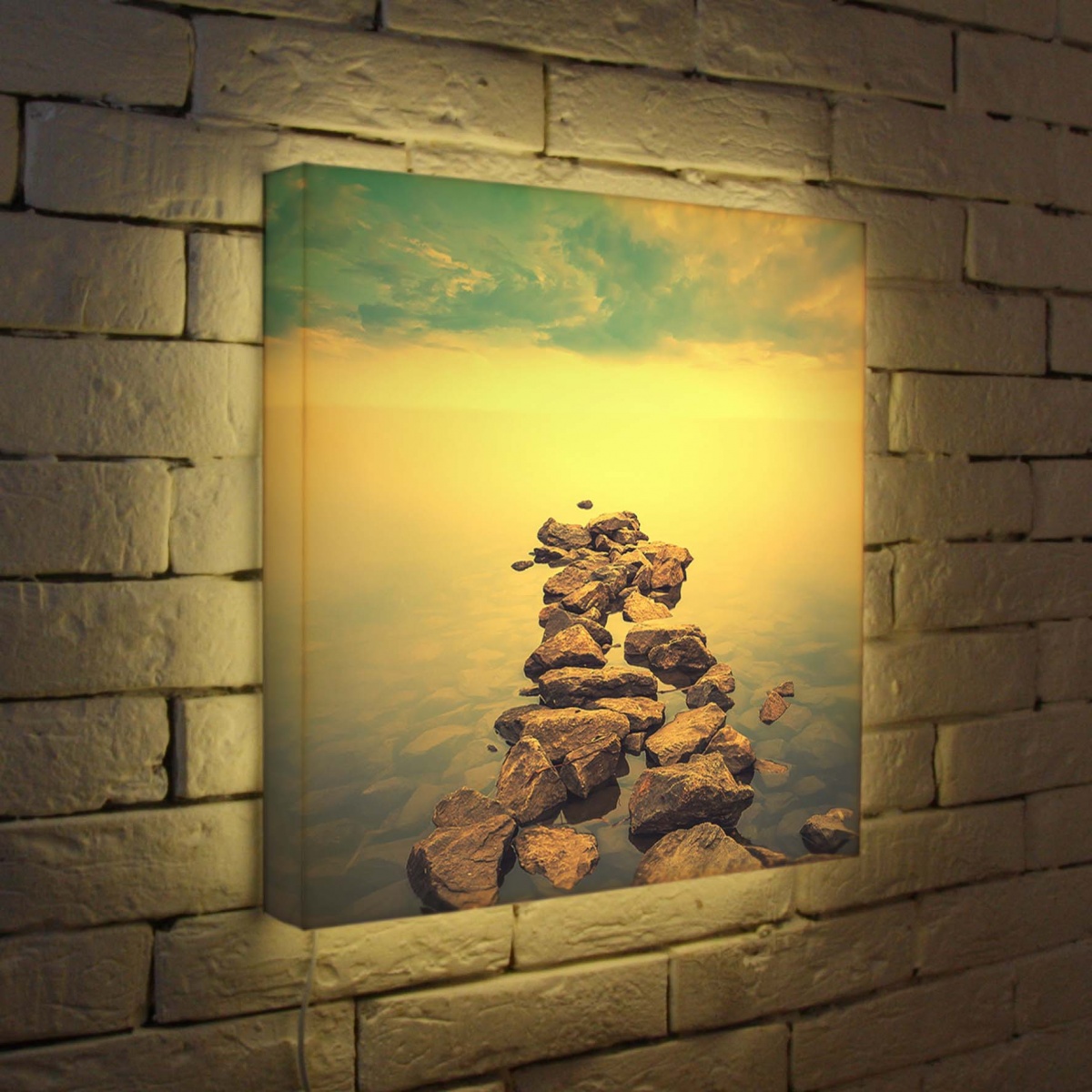 Лайтбокс Дорога в море 45x45-016