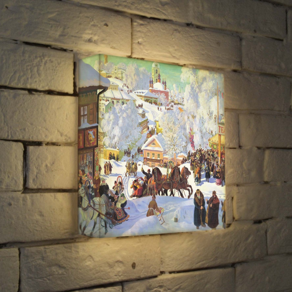 Лайтбокс Кустодиев Масленница 25x25-126