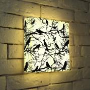 Лайтбокс Птицы зимой 25x25-021