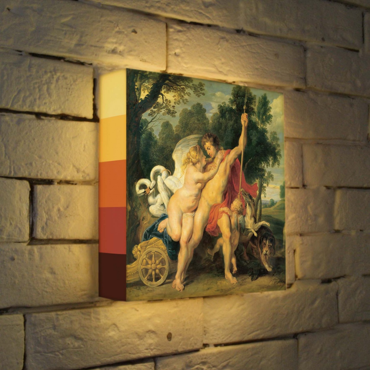 Лайтбокс Рубенс Венера и Адонис 25x25-148