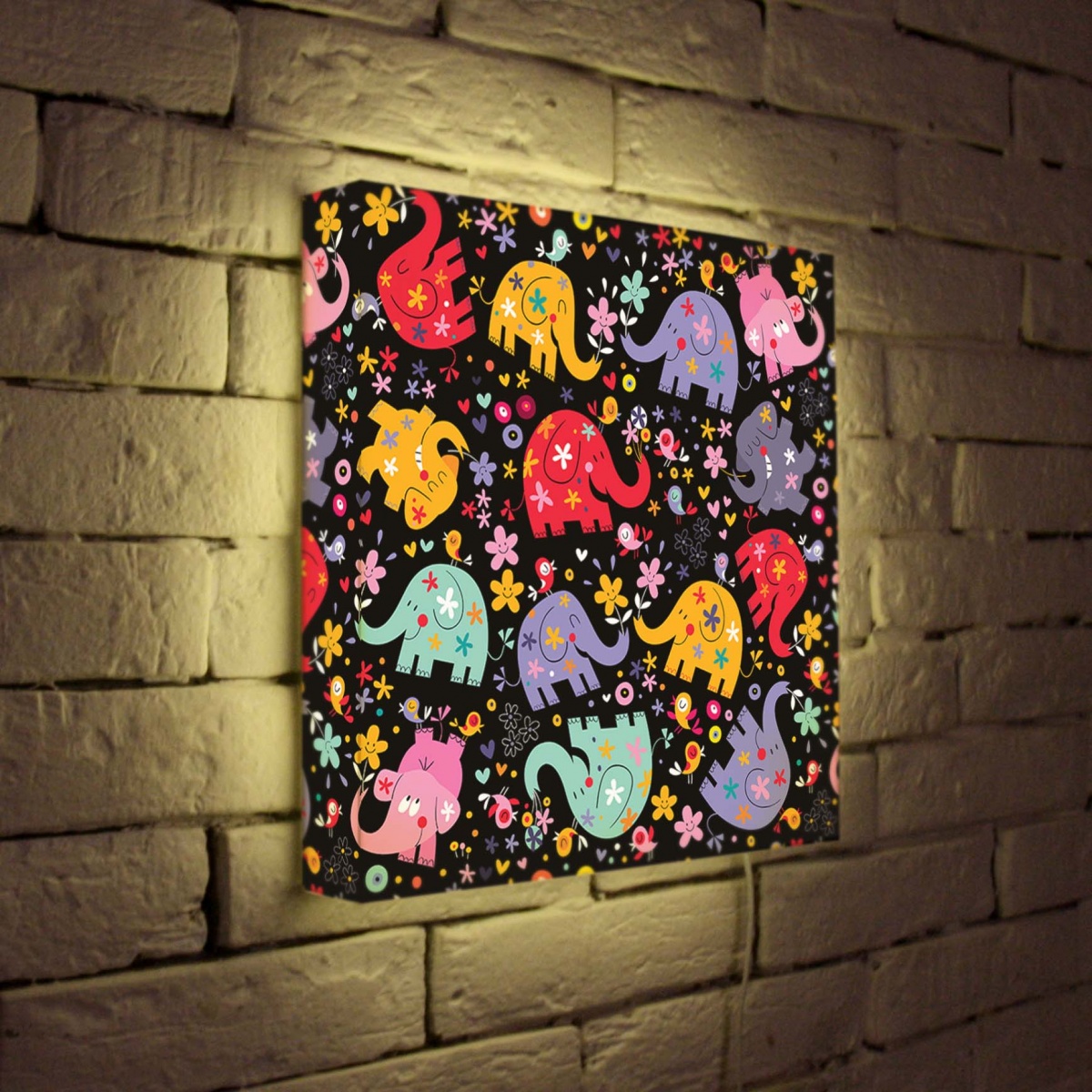 Лайтбокс Слоники 35x35-007
