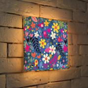 Лайтбокс Цветочки и птички 25x25-011
