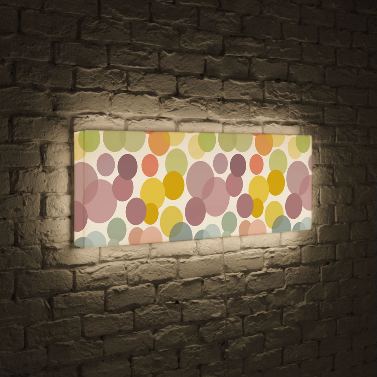 Лайтбокс панорамный Круги 60x180-p010