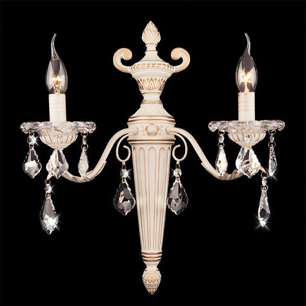 Бра Eurosvet 3641/2 белый с золотом/прозрачный хрусталь  Strotskis