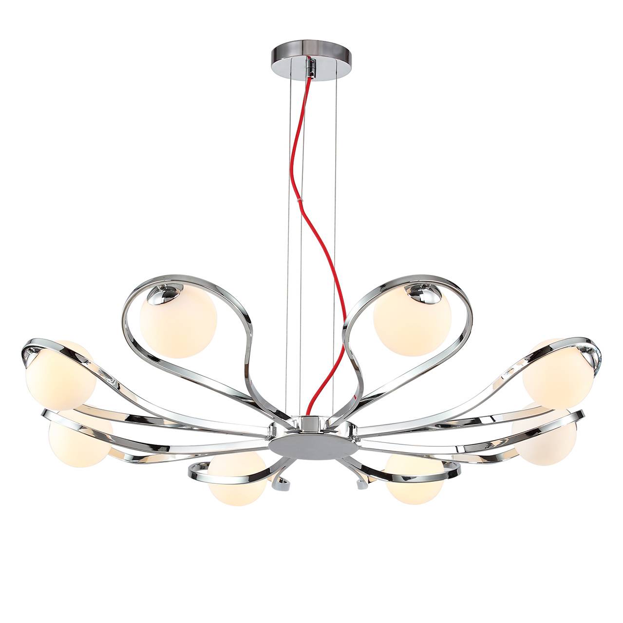 Подвесная люстра Luce Solara Moderno 3020/8S Chrome/White