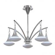 Подвесная люстра Luce Solara Moderno 3019/5S Chrome/White
