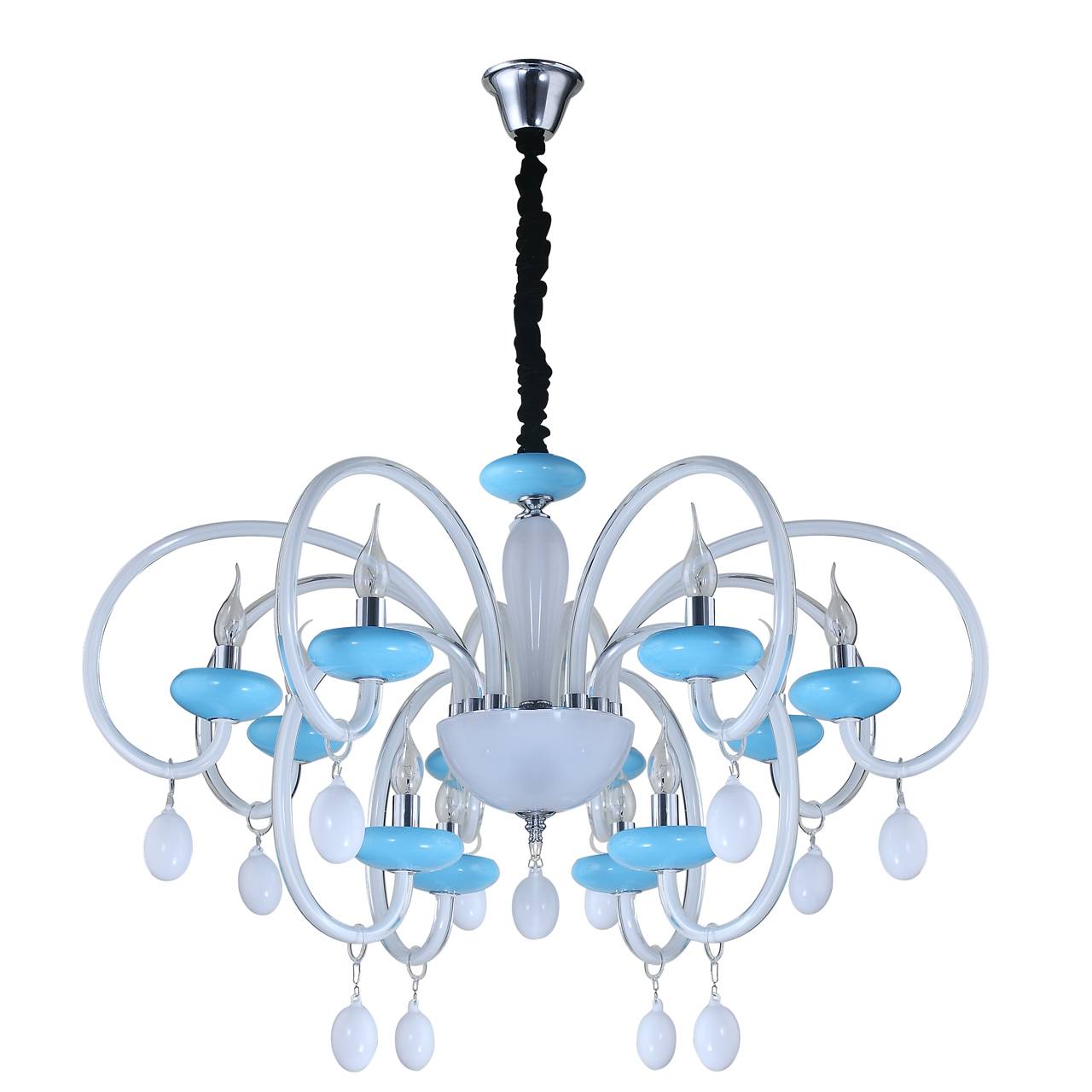 Подвесная люстра Luce Solara Classico 5027/12 White/blue