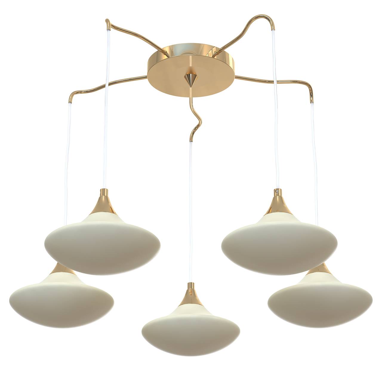 Подвесная люстра Luce Solara Moderno 8001/5S Gold/Cream